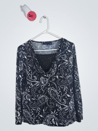 Gloria Vanderbilt Paisley Print Blouse