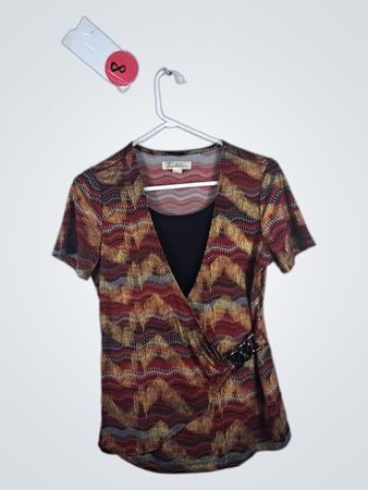 Tradition Patterned Short Sleeve Top
