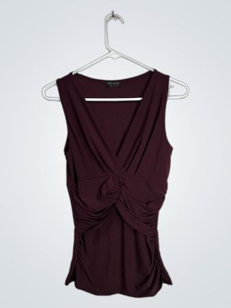 Venus Maroon Sleeveless Top