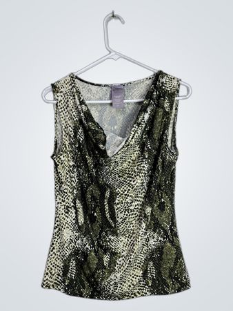 Laura Scott Snake Print Sleeveless Top