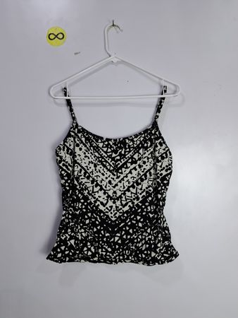 Black and White Patterned Tank Top