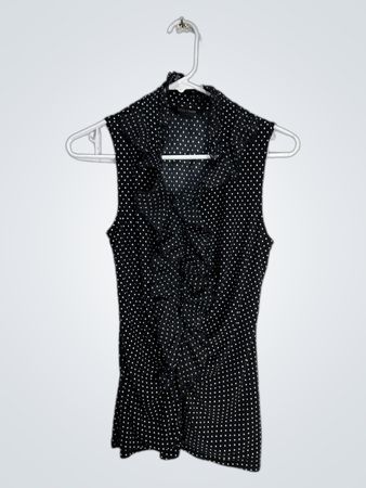 White House Black Market Polka Dot Sleeveless Top