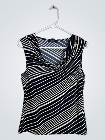 Chaps Striped Sleeveless Top