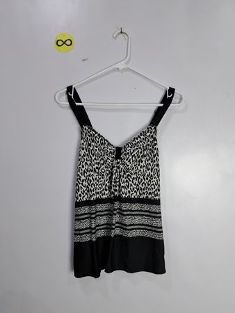 Maidenform Black and White Animal Print Tank Top