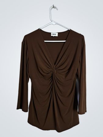 Brown Long-Sleeve Top