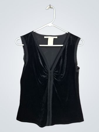 Max Studio Black Velvet Top