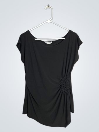 Black Short-Sleeve Top