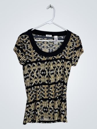 Liz & Co. Petite Geometric Pattern Top