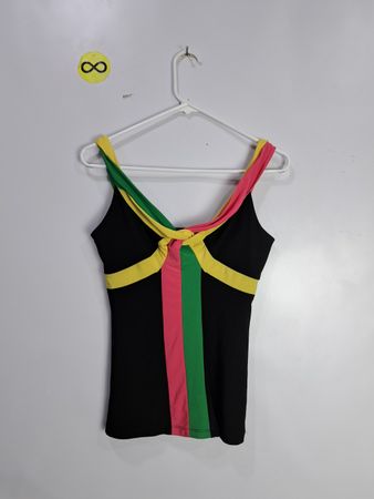 Colorful Strapless Top