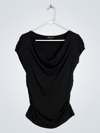 Black Short-Sleeve Top