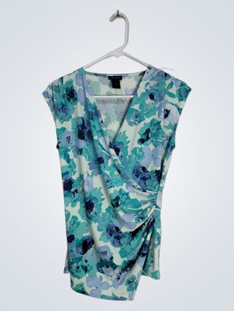 Ann Taylor Floral Wrap Top
