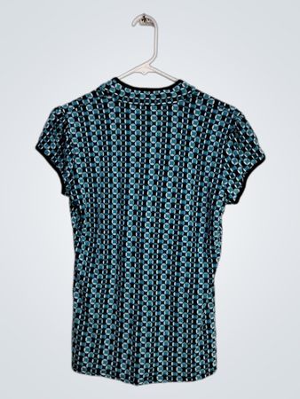 Blue Patterned Blouse
