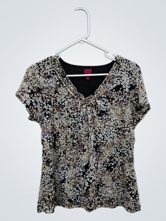 212 Collection Floral Short Sleeve Top