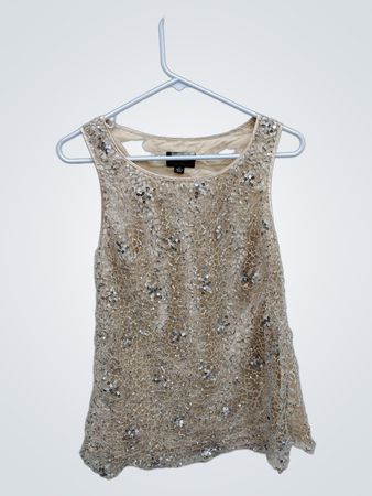 ADRIANNA Evening Essentials Sequined Top