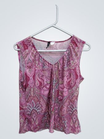 Jasonwood Pink Paisley Sleeveless Top