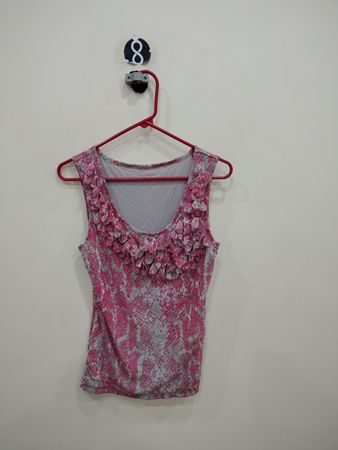 Pink Floral Ruffled Top
