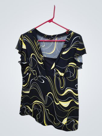 Unbranded Abstract Print Short Sleeve Top