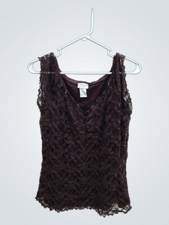 Fashion Bug Brown Lace Cami Top