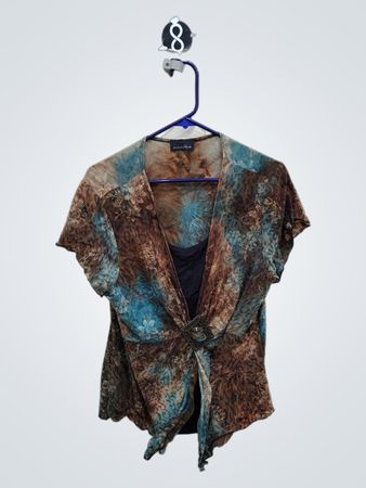 Brittany Blake Tie-Dye Sheer Top
