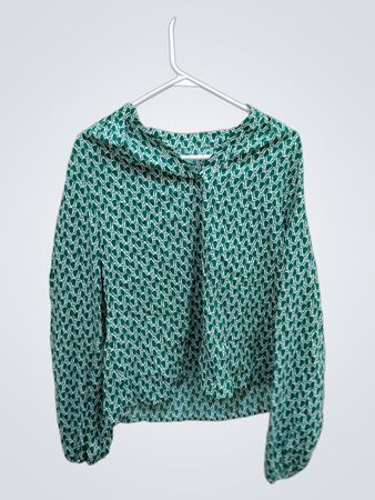 Green Patterned Blouse
