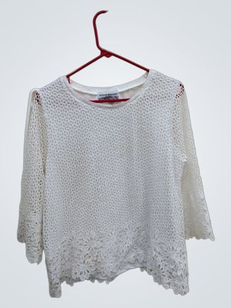 White Crochet Top