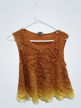 Orange Gradient Sleeveless Top