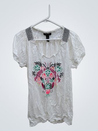 White Embroidered Blouse