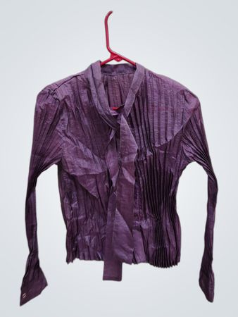 Purple Pleated Shirt