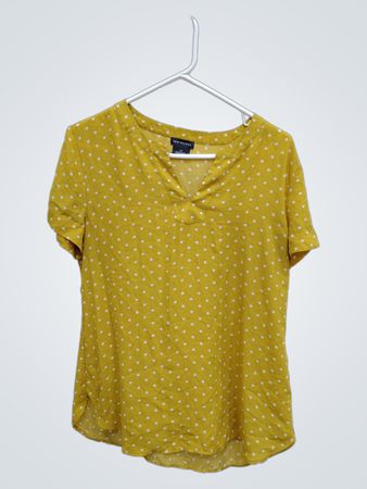Van Heusen Yellow Polka Dot Blouse