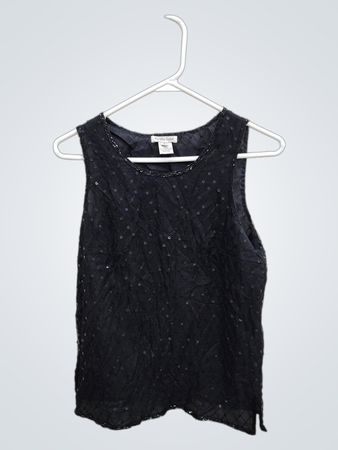 Cynthia Taylor Black Sequined Top