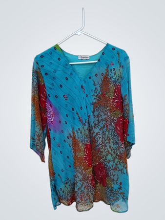 Signature Blue Floral Top