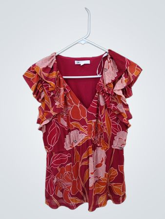 DR2 Floral Ruffled Top