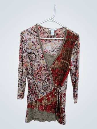Elysee 26 Floral Wrap Top