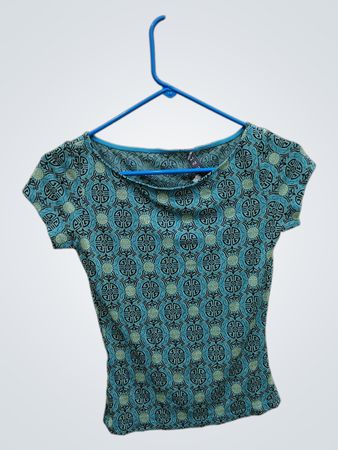 Blue Patterned Top
