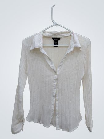 White Long-Sleeve Blouse