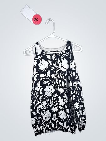 International Concepts Black and White Floral Dress