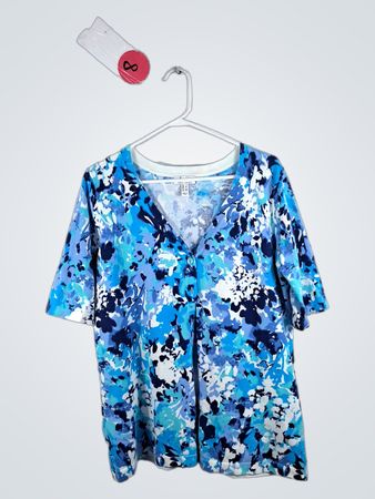Blue Floral Top