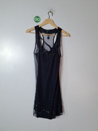 Black Sheer Dress with Sequins