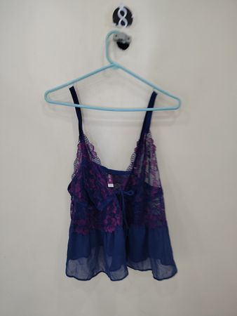 Adore Me Blue Lace Camisole
