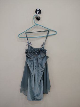 Blue Velvet Dress