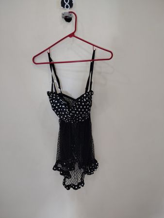 Black Polka Dot Chemise