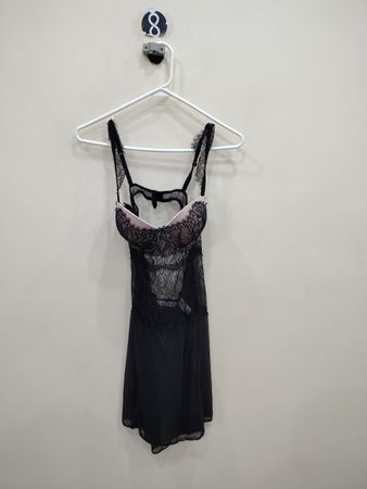 Delicates Black Lace Chemise