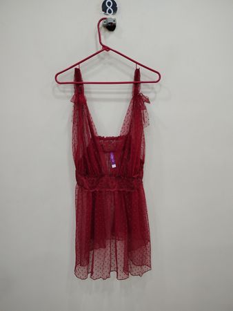 Adore Me Red Lace Chemise