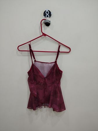 Maroon Floral Cami Top