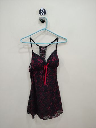 Lace Chemise with Floral Pattern