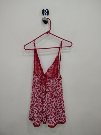 Red Heart Pattern Chemise
