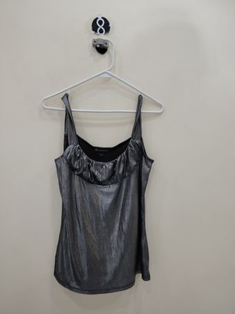 INC International Concepts Gray Metallic Tank Top