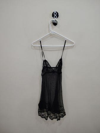 Black Sheer Lace Chemise