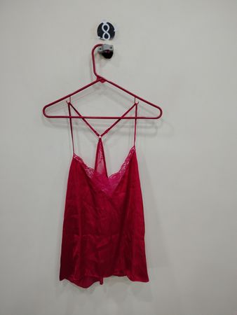 Red Lace Trim Camisole
