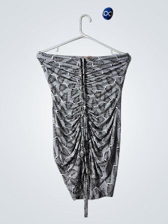 Mistyrose Black and White Dress